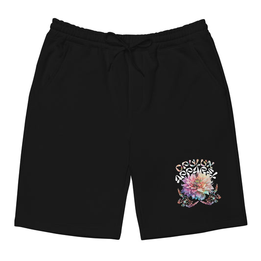 "Skeleton Flower Hands" Opulux Fleece Shorts
