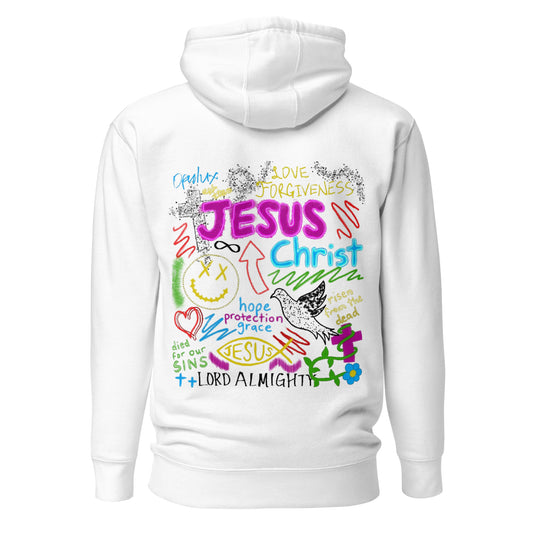 White "Graphic Words of Christ" Opulux Hoodie